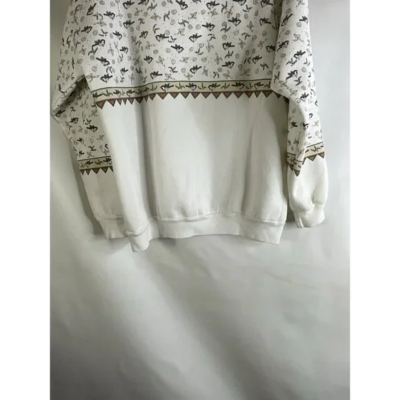💥BOGO💥 Vintage Cream and Brown Patterned Sweater - Picture 6 of 7